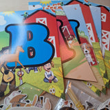 Barnyard Themed Birthday Party Decoration Kit Animals Banner Cup Cake Toppers