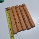 Lincoln Logs Wooden Flat Side Double Notch Replacement 4.5 Inches Light Brown