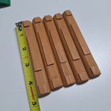 Lincoln Logs Wooden Flat Side Double Notch Replacement 4.5 Inches Light Brown