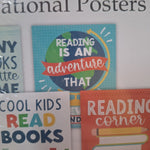 Reading Motivational Posters Kids Teachers Classroom Library Home School