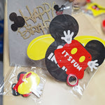 Mouse Ears Happy Birthday Cake Topper Party Decor Shoes Red Yellow Cupcake