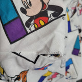 Disney Mickey Minnie Mouse Twin Bed Sheet Set Pillow Case Vintage Donald Goofy