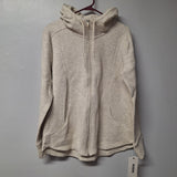 RBX Womens Quilted Full Zip Up Hoodie Large Cowl Neck