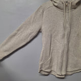 RBX Womens Quilted Full Zip Up Hoodie Large Cowl Neck