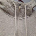 RBX Womens Quilted Full Zip Up Hoodie Large Cowl Neck