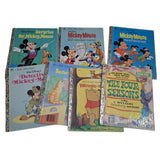 Little Golden Book Lot Disney Mickey Mouse Pooh Sesame Street Buster Cat 70s 80s