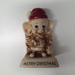 Russ Berrie & Co 1969 Merry Christmas Mouse Figurine Santa Hat Vintage