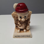 Russ Berrie & Co 1969 Merry Christmas Mouse Figurine Santa Hat Vintage