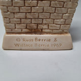 Russ Berrie & Co 1969 Merry Christmas Mouse Figurine Santa Hat Vintage