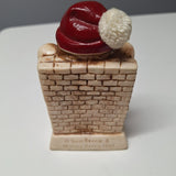Russ Berrie & Co 1969 Merry Christmas Mouse Figurine Santa Hat Vintage