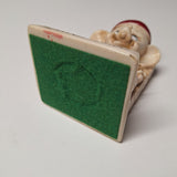 Russ Berrie & Co 1969 Merry Christmas Mouse Figurine Santa Hat Vintage