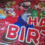 Super Mario Themed Birthday Party Supplies Cake Toppers Banner Tablecloth Toad