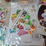 Super Mario Themed Birthday Party Supplies Cake Toppers Banner Tablecloth Toad
