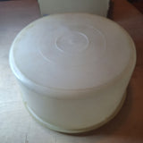 Tupperware Cake Container 256-1 Millionaire Line Seal 224-2 Storage Lid Vintage