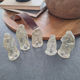 Vintage Clear Resin Nativity Figurines Set Of 5