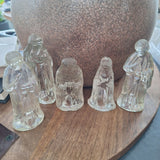 Vintage Clear Resin Nativity Figurines Set Of 5