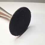 Tall Metallic Candle Holder Felt Base Silver Tone 9 Inch Single
