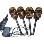 Halloween Skull Lights Battery Operated Outdoor Spooky Yard Stake Flashing Path