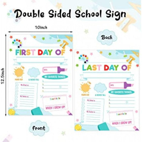 16 Pack First Last Days Of School Whiteboard Style Posters 10 x 12 Prints Signs