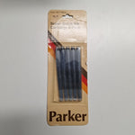 Parker Super Quink Ink Cartridge 5 Pack Permanent Blue Fountain Refill Vintage