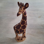 Hand Carved Wooden Giraffe Figurine Sculpture Kenya Africa Statue Safari