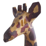 Hand Carved Wooden Giraffe Figurine Sculpture Kenya Africa Statue Safari