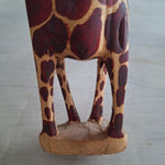 Hand Carved Wooden Giraffe Figurine Sculpture Kenya Africa Statue Safari