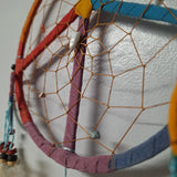 Peace Sign Rainbow Dreamcatcher Feathers Beads Handmade Boho Native Traditions