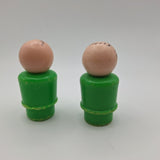 Vintage Fisher Price Little People Car Set Orange Green Figures Classic Toys