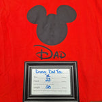 Dad Tee Red Gildan Ultra Cotton Tee Shirt Mens XL Vacation Trip Family Mickey