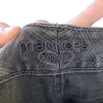 Maurice Mid Rise Large Pants Gray Plaid Jeans Pockets