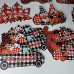 Fall Garland Wood Twine Decor 21 Pieces Plaid Pumpkin Gnome Sunflower Truck