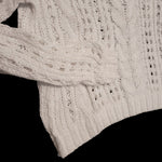 Hollister Sweater White Knit Womens Medium