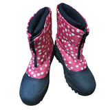 Itasca Youth Girls Size 5 Pink Polkadot Winter Boots Removable Liner
