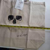 Bebe Blu Designs Skull Tote Canvas Bag Art Debbie Barbarita Halloween