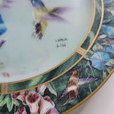 Lena Liu Violet Crowned Hummingbird Decorative Plate Third Issue Collection 92