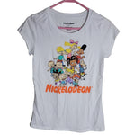 Nickelodeon Tshirt White With Cartoon Characters Childrens Large