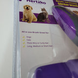 Hertzko Self Cleaning Slicker Brush Dogs Cats Purple Ouchless All Hair Types Strong Puppy