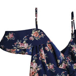 IZ Byer Dress with Shorts Layers Hi Low Floral Cold Shoulder Juniors 11