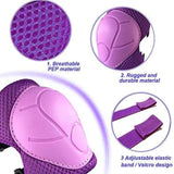 Protective Set Kids Kneepads Elbow Pads Toddler Gear Purple Mesh Bag
