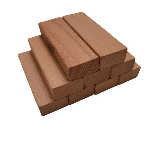 Jenga Block Wooden Replacement Pieces Lot Of Nine Mixed Logo