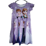Frozen Princess Nightgown Sleep Dress Lightweight Purple Girls 140