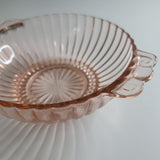 Anchor Hocking Pink Glass Miss America 7 Inch Bowl Dish Depression Handles