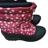 Itasca Youth Girls Size 6 Pink Polkadot Winter Boots Removable Liner
