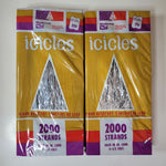 Woolworth Icicle Tinsel Strands New Vintage Stock 18 Inches Long Silver Christmas Holiday Decorating