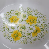 Corelle Corning April 12 Inch Platter Yellow Green Flowers Raised Edge