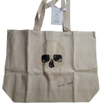 Bebe Blu Designs Skull Tote Canvas Bag Art Debbie Barbarita Halloween