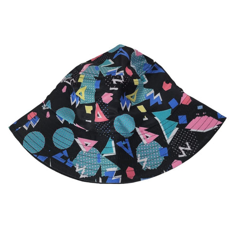 ZREXUO Bucket Hat Retro 80s 90s Summer Unisex Print Funky Pop Colorful One Size