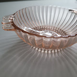 Anchor Hocking Pink Glass Miss America 7 Inch Bowl Dish Depression Handles