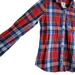 Hollister Button Up Multicolored Plaid Shirt Womens Large